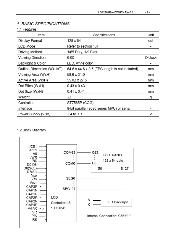 LG12864E-FFDWH6V