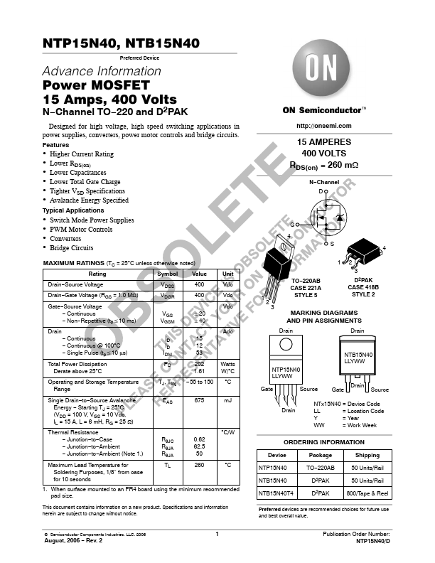 NTP15N40