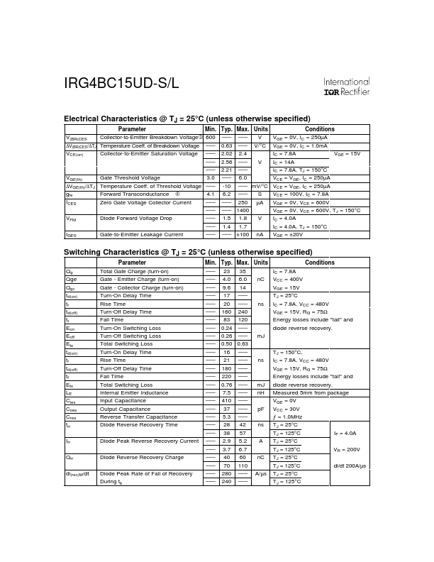 IRG4BC15UD-L