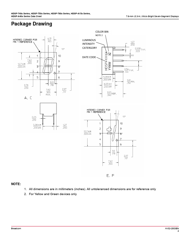 HDSP-7507 page 2 preview