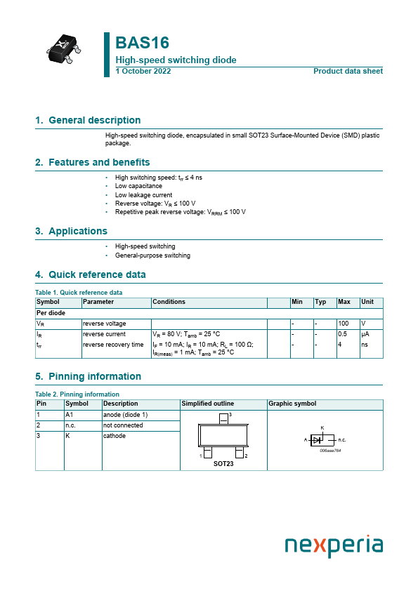 BAS516 Datasheet Preview