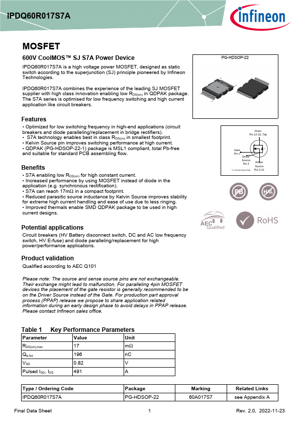 IPDQ60R017S7A Datasheet Preview