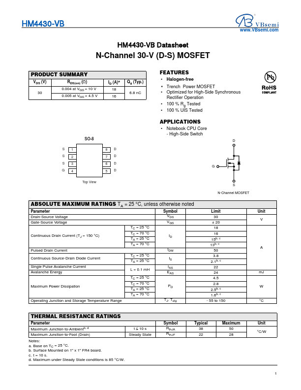 HM4430 Datasheet Preview