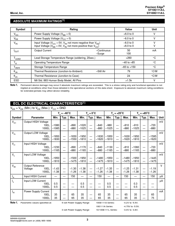 SY10E111A