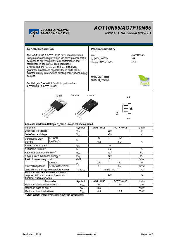 AOTF10N65