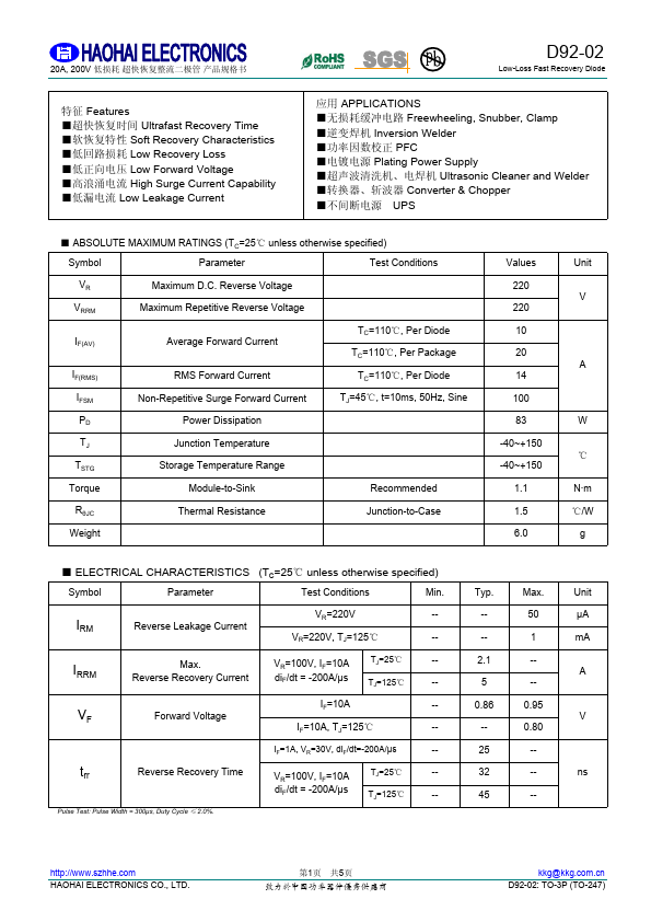 D92-02 Datasheet Preview