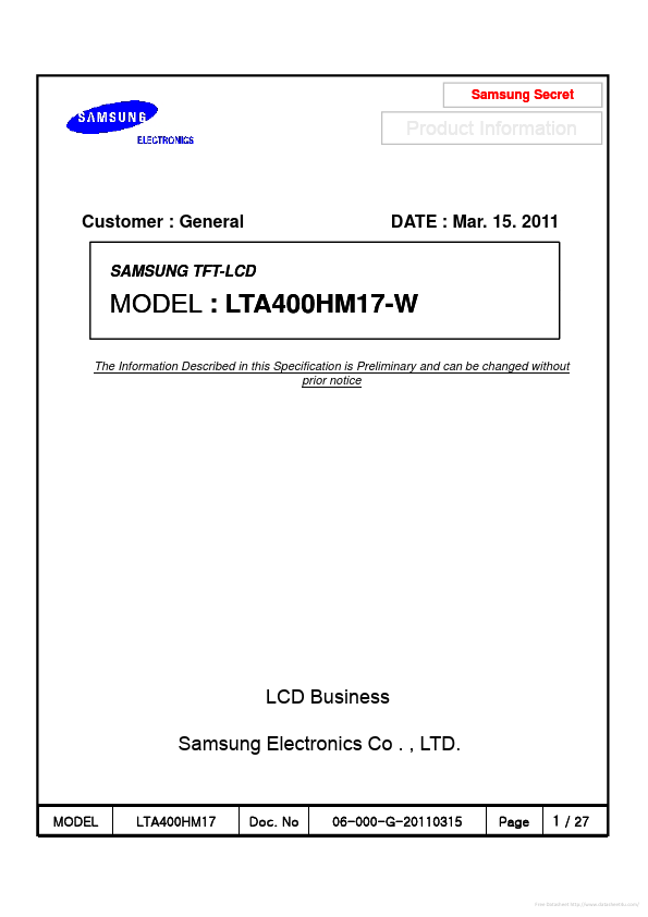 LTA400HM17-W