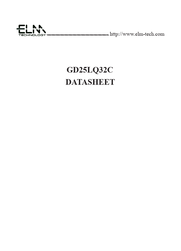 GD25LQ32C datasheet page 1 preview