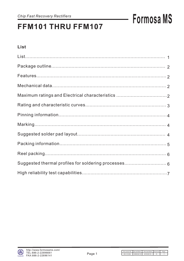 FFM104 Datasheet Preview