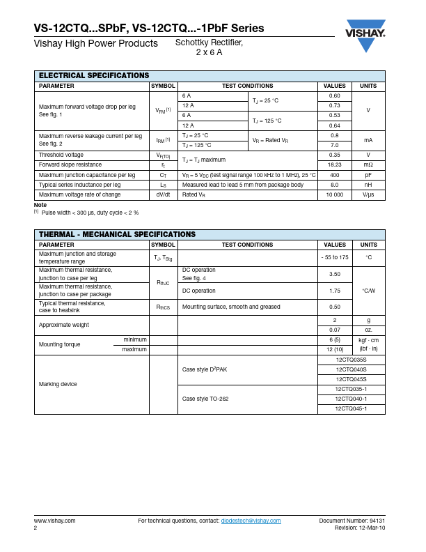 VS-12CTQ035-1PbF