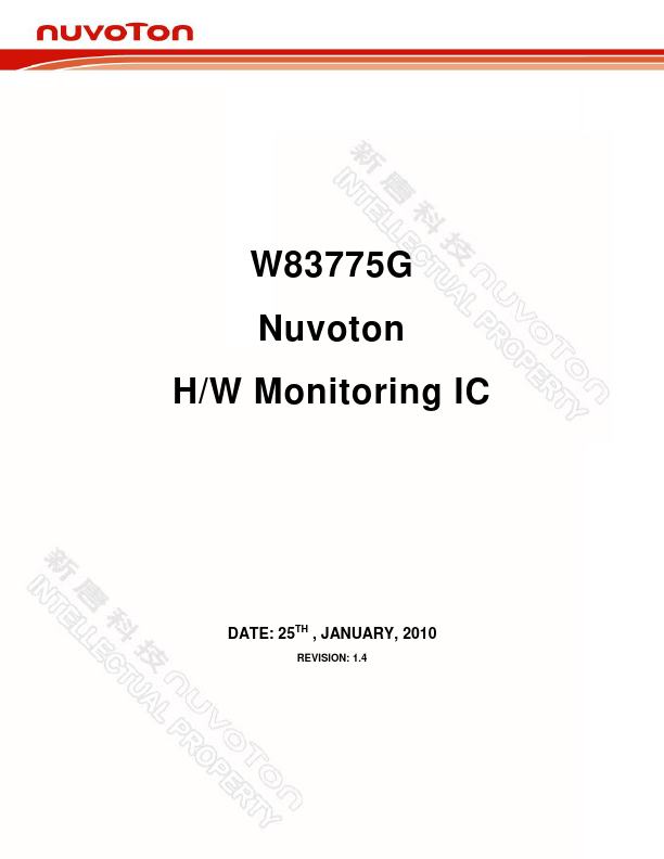W83775G datasheet page 1 preview