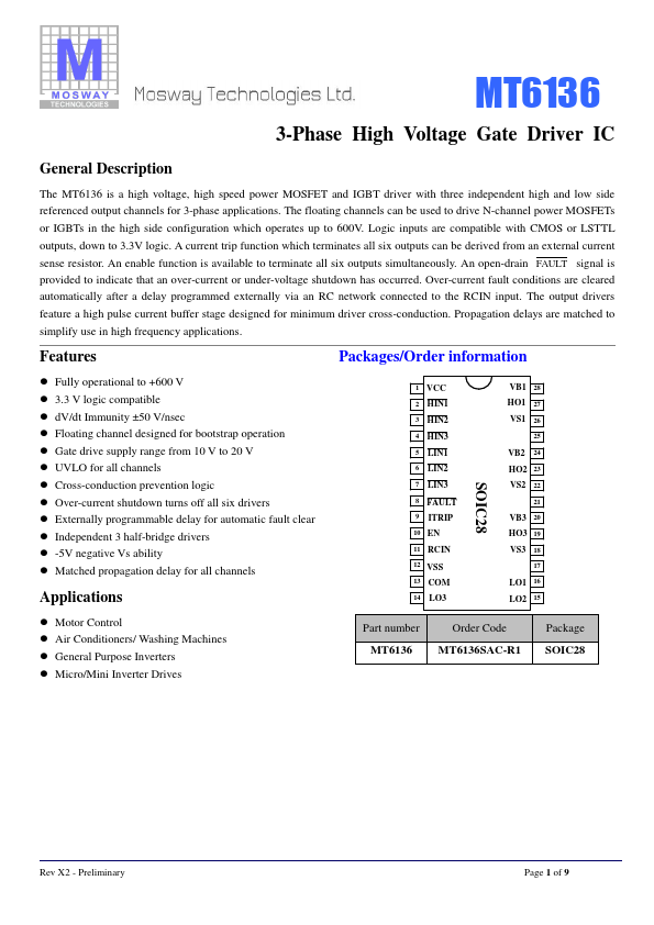 MT6136 Datasheet Preview