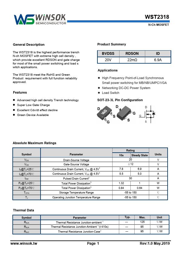WST2318 Datasheet Preview