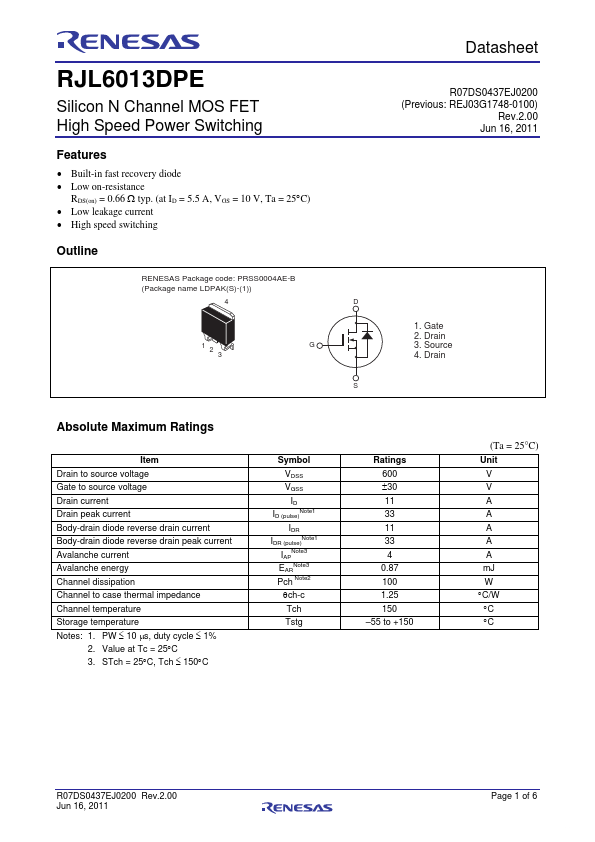 RJL6013DPE