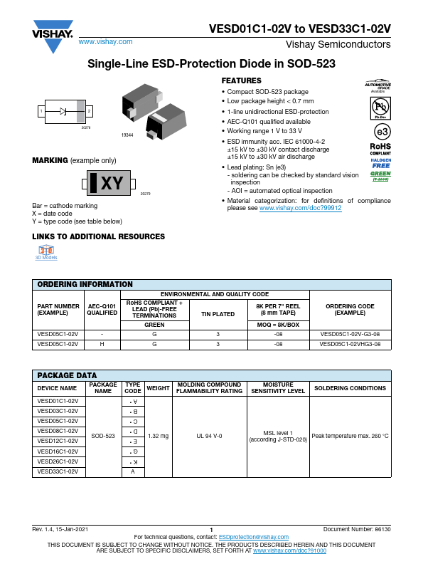 VESD16C1-02V Datasheet Preview