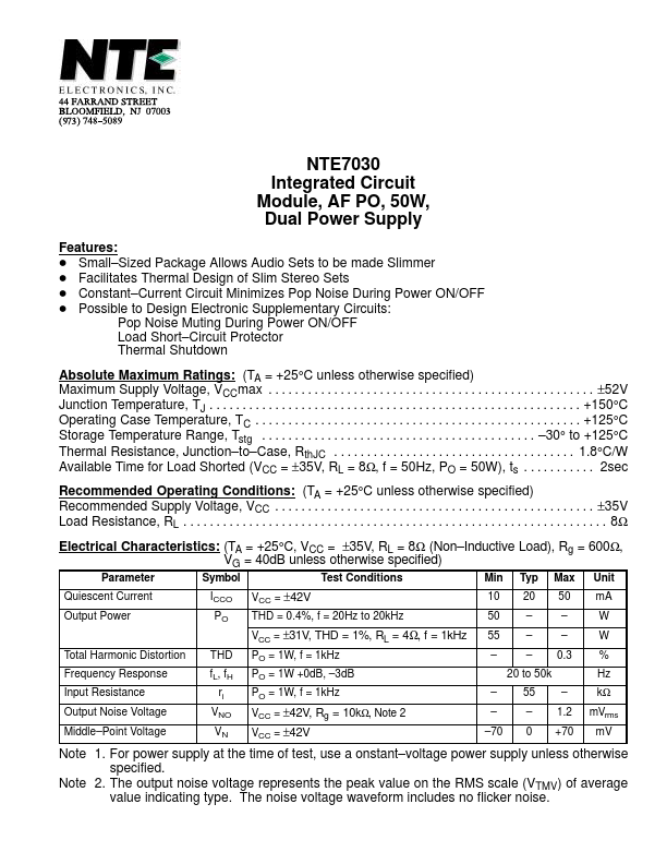 NTE7030