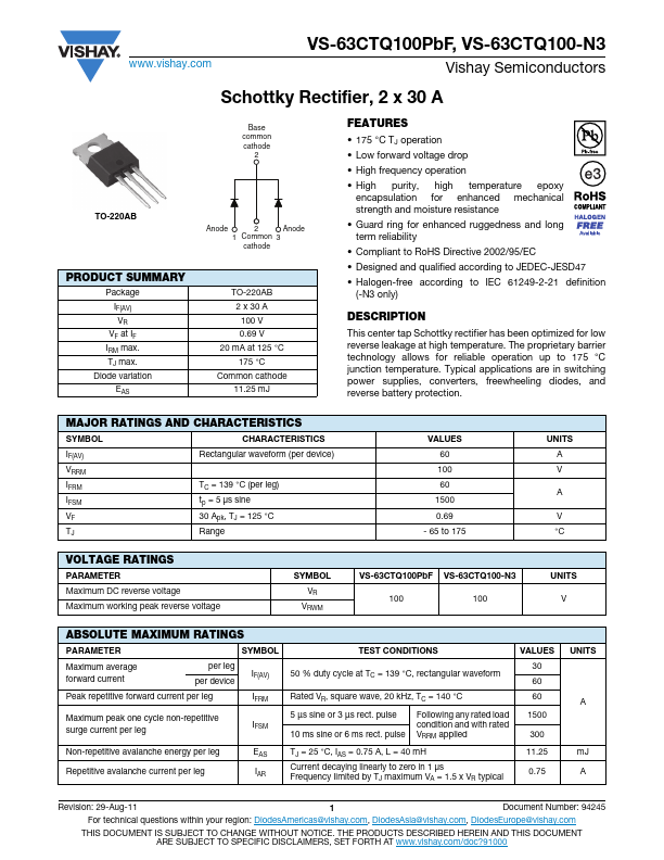 VS-63CTQ100-N3