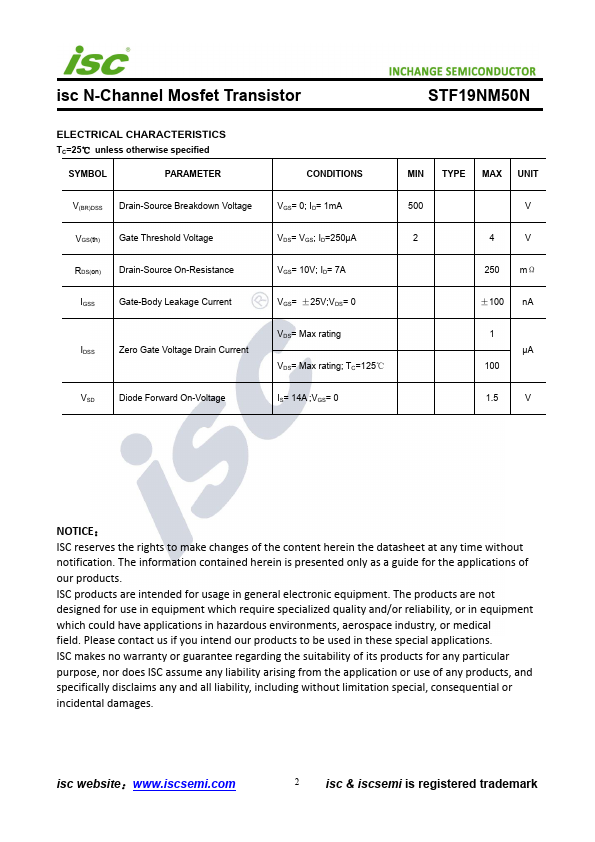 STF19NM50N