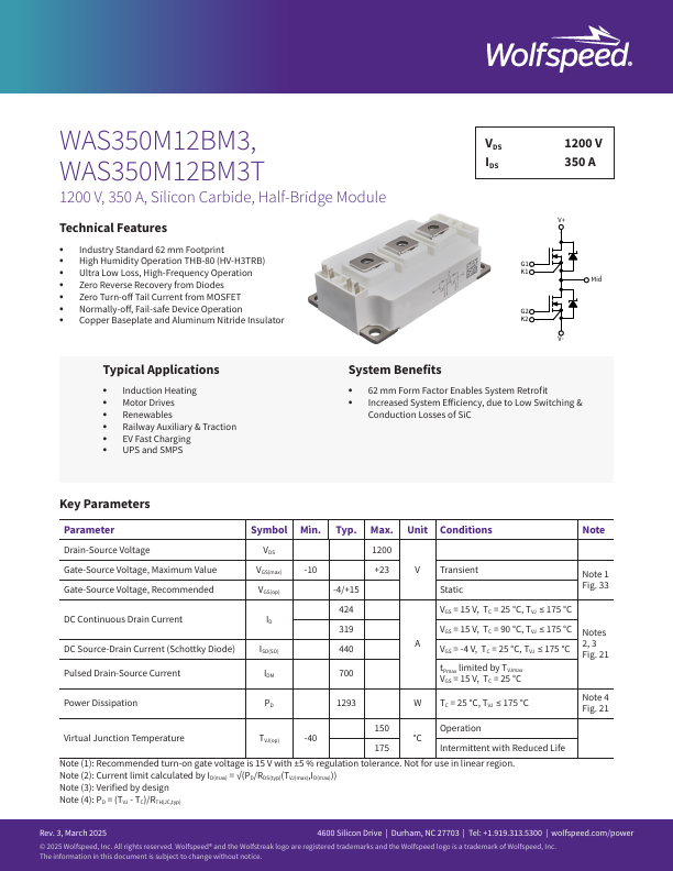 WAS350M12BM3T Datasheet Preview