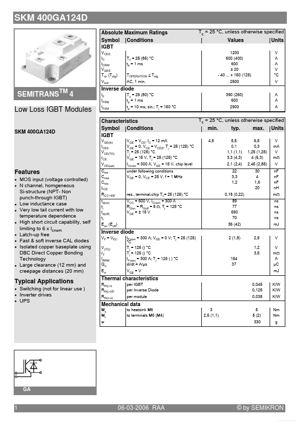 SKM400GA124D