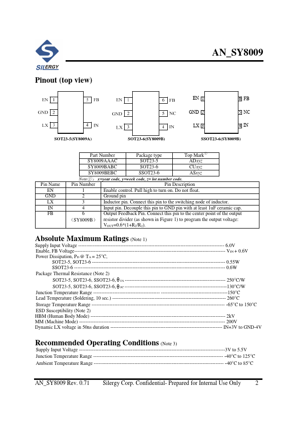 SY8009