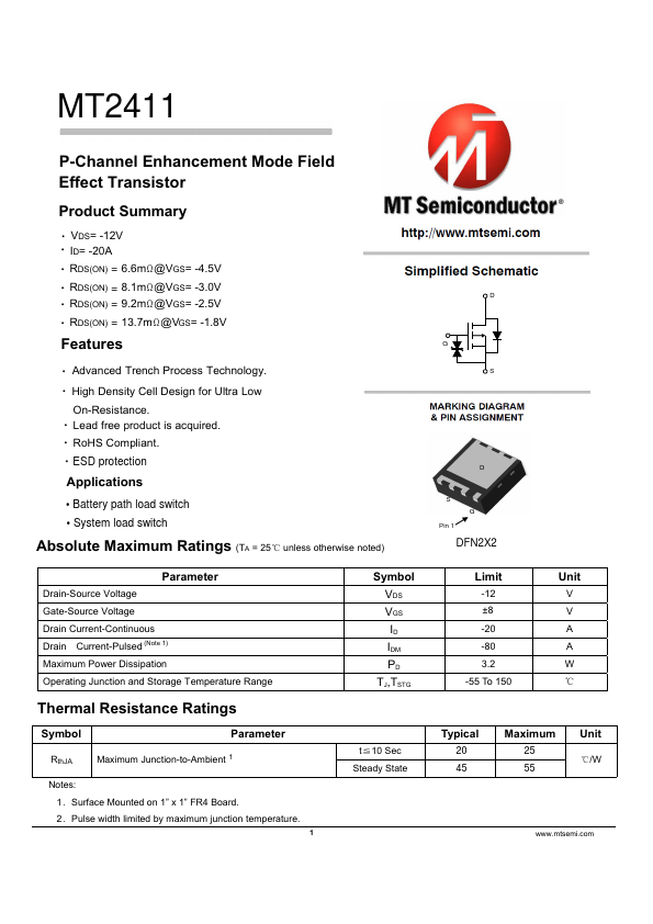 MT2411 Datasheet Preview