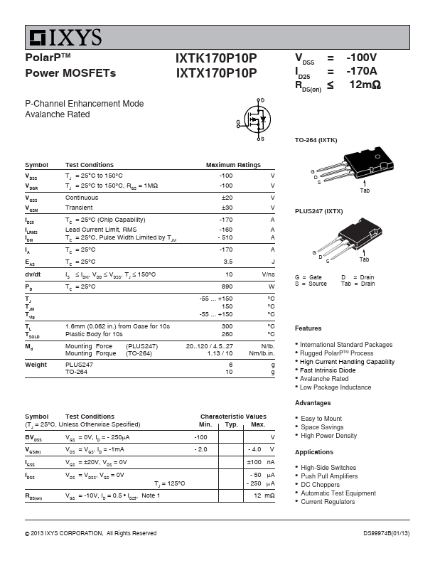 IXTX170P10P