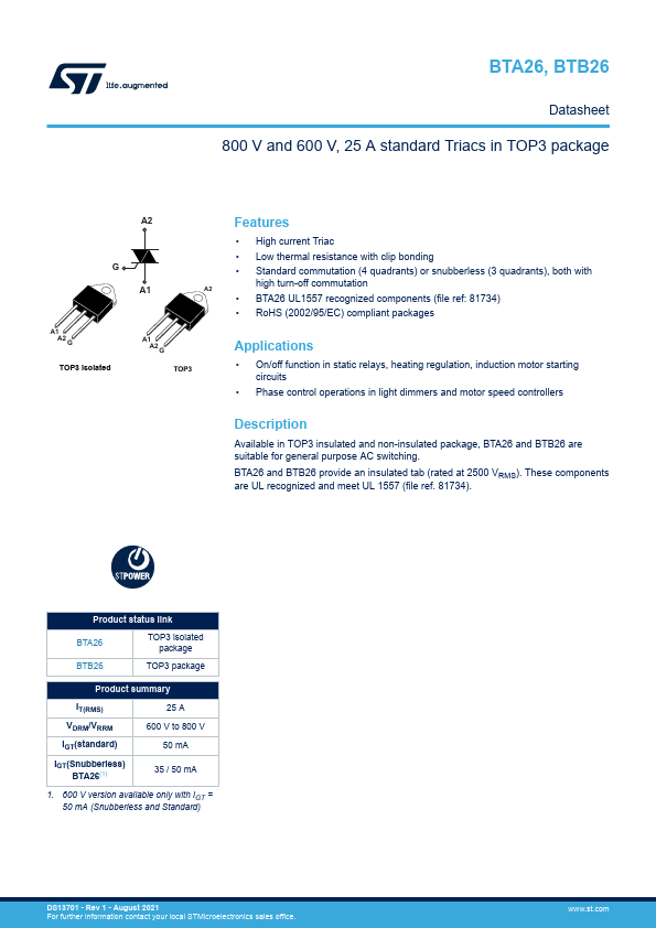 BTA26600BW