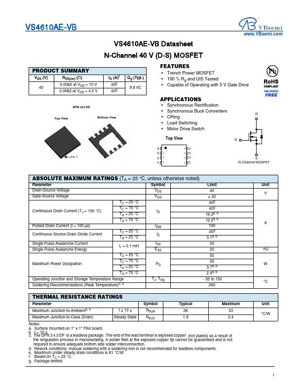 VS4610AE Datasheet Preview