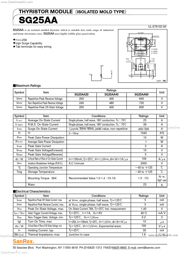 SG25AA60 Datasheet Preview
