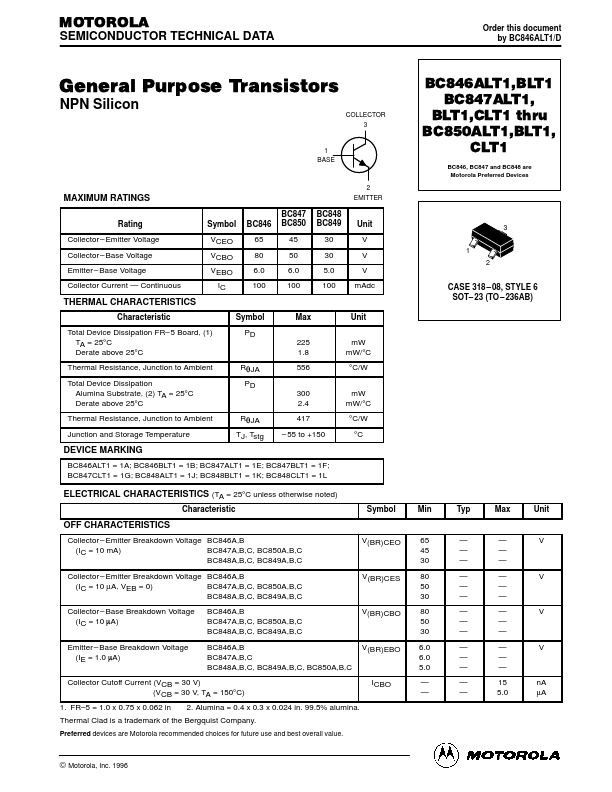 BC850CLT1