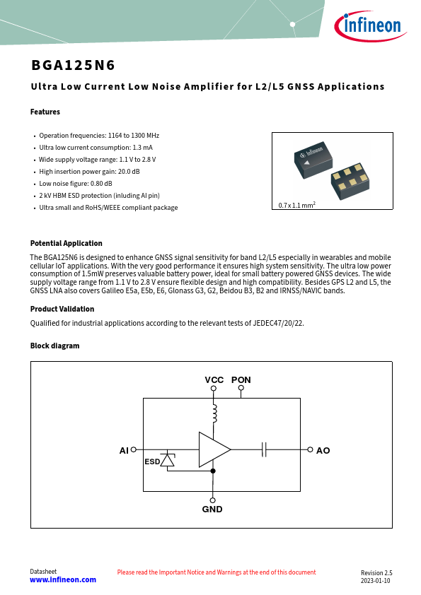BGA125N6 Datasheet Preview