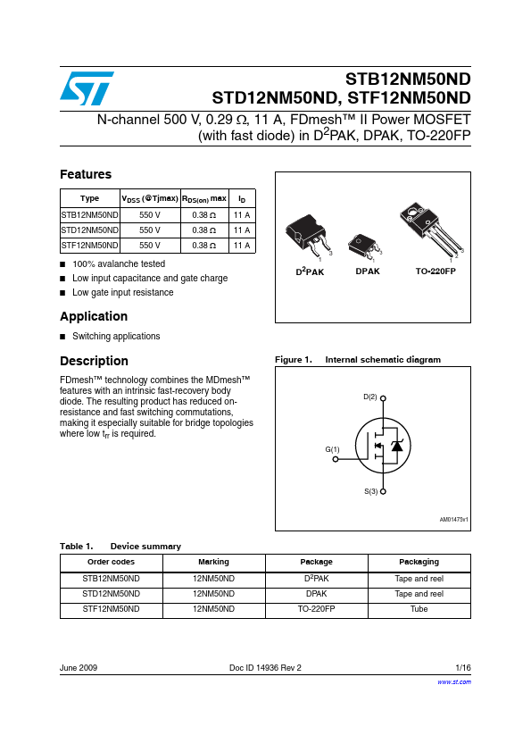 STF12NM50ND