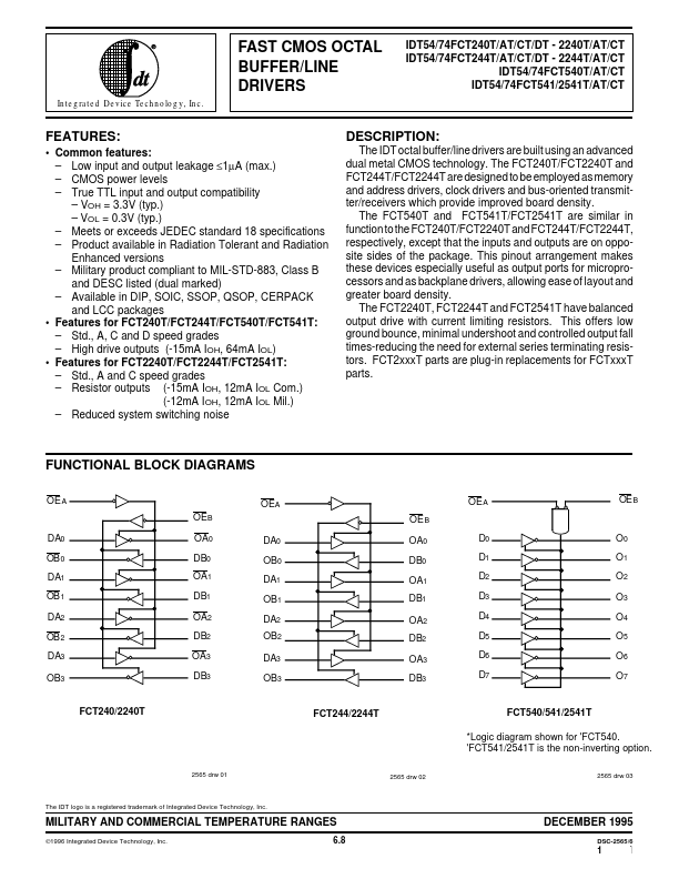 IDT74FCT2541AT