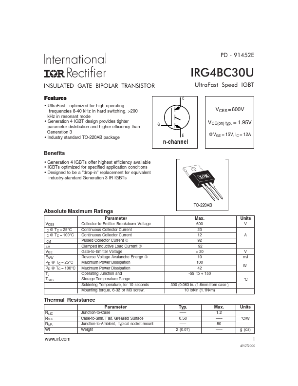 IRG4BC30U