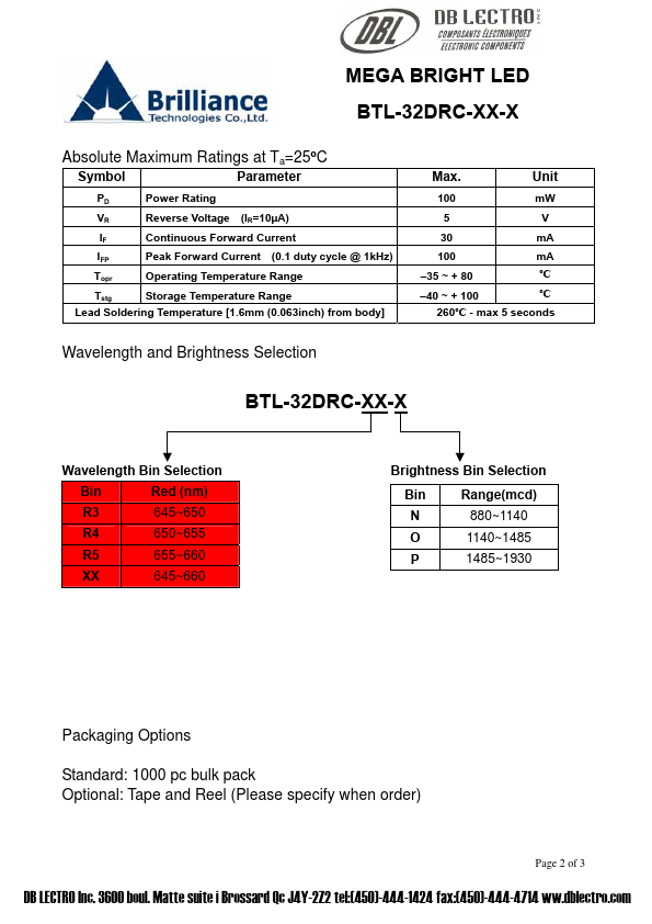 BTL-32DRC-xx-x