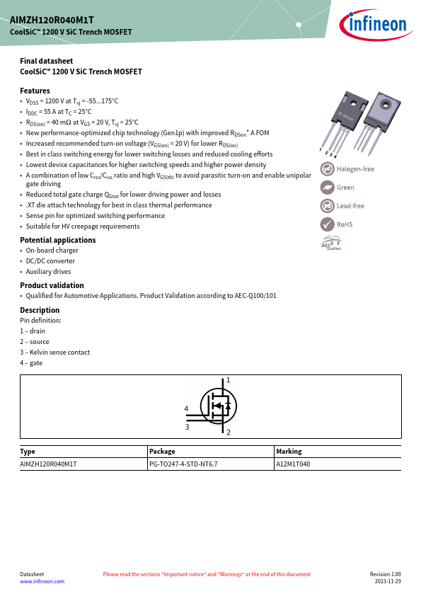AIMZH120R040M1T Datasheet Preview