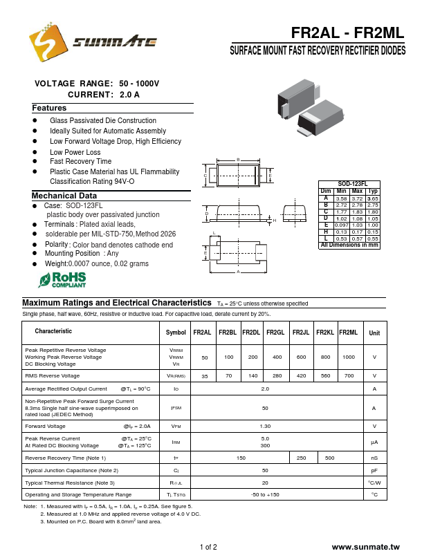FR2AL Datasheet Preview