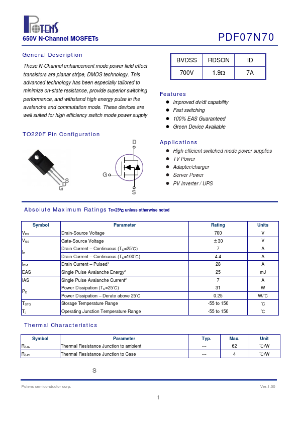 PDF07N70