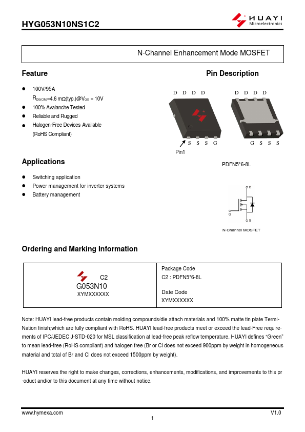 HYG053N10NS1C2 Datasheet Preview