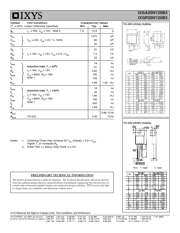 IXGP20N120B3