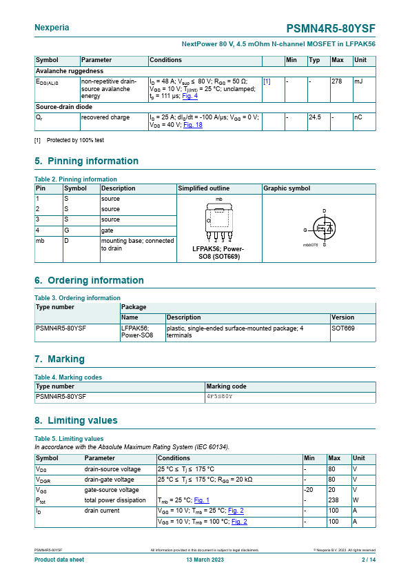 PSMN4R5-80YSF