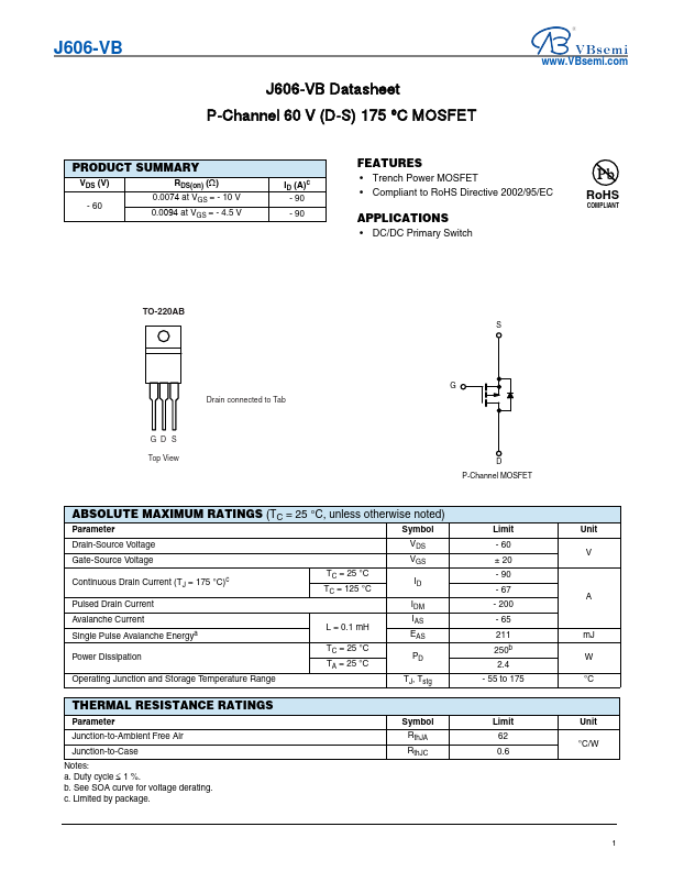 J606 Datasheet Preview