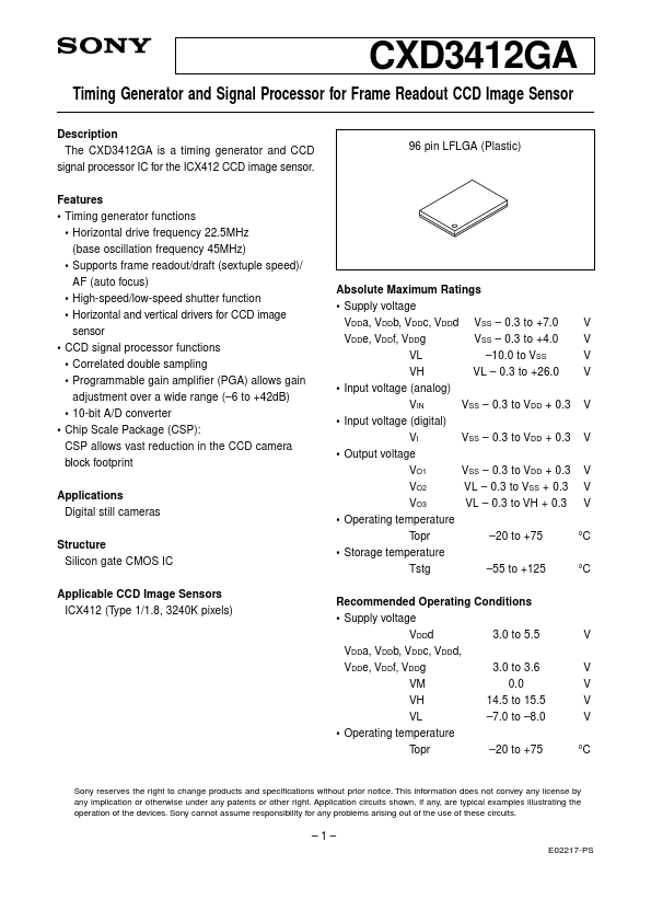 CXD3412GA