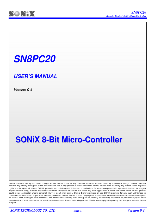 SN8PC20