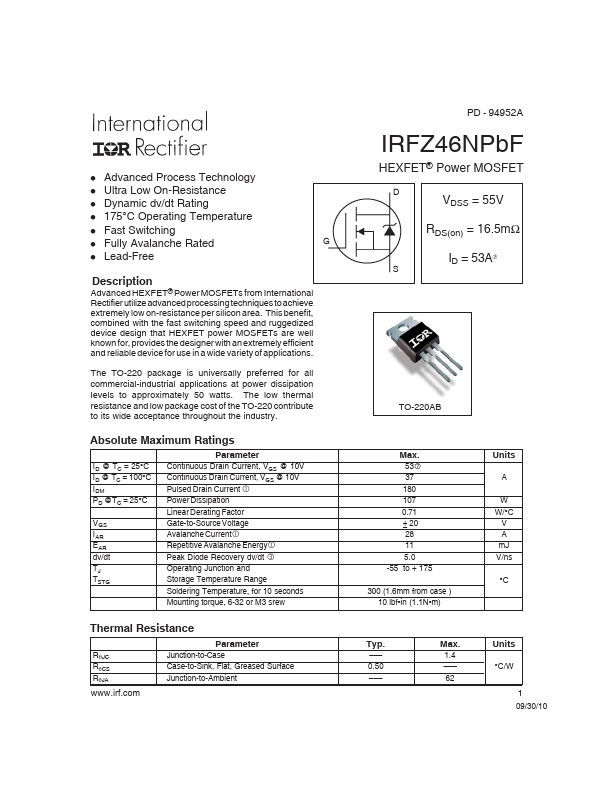 IRFZ46NPbF