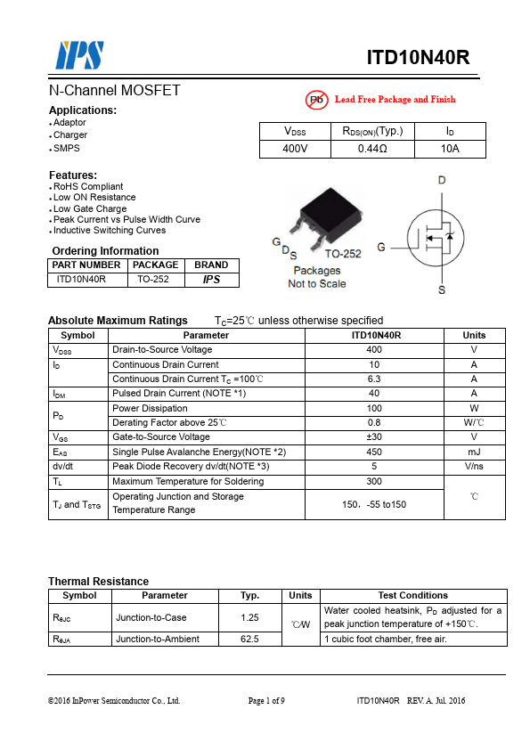 ITD10N40R