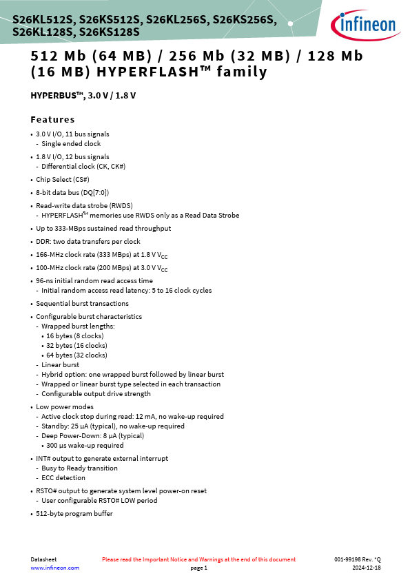 S26KS512S Datasheet Preview