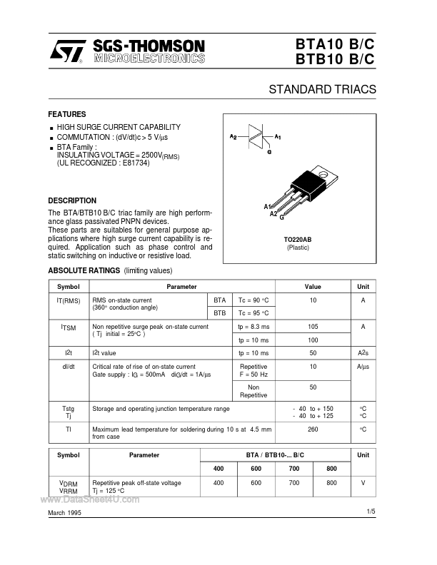 BTA10-700B