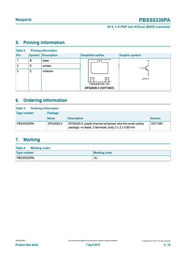 PBSS5330PA